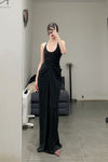 OUDE WAAG knitted slim dresses OW-23SS-DS06 black